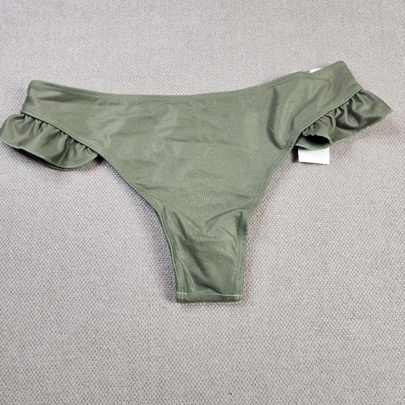 NWT Dream Bandits Sustainable Green Ruffle Low Rise Byron Bikini Breif Medium - Picture 5 of 12